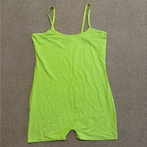Neon Yellow/Lime Green Women's Romper